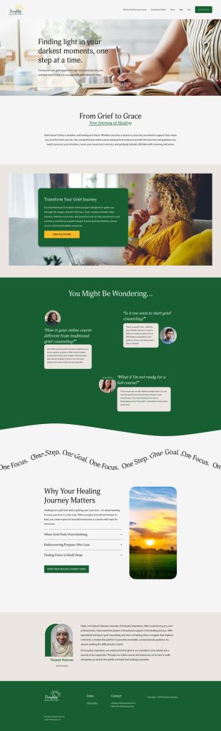 Everyday Inspiration website design