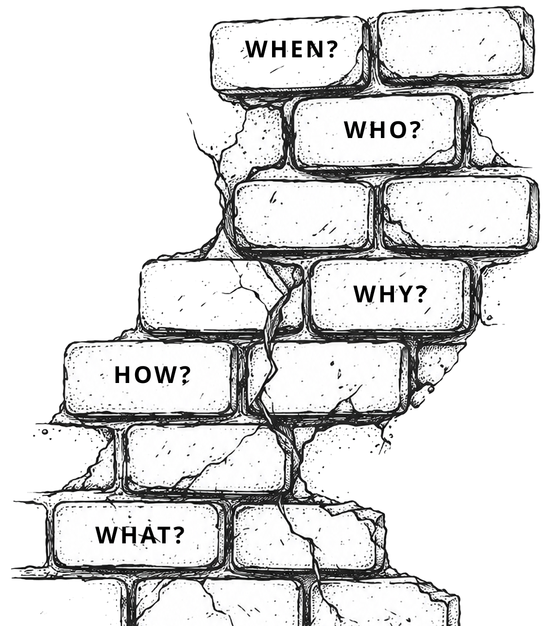 Bricks with words on them