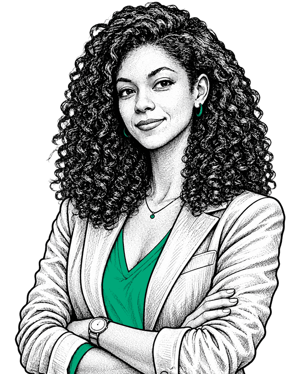in illustration of person looking to grow brand